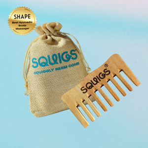 Squiggly Neem Comb - Best Ayurvedic Scalp Massager